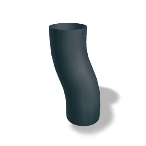 PREFA sockelböj aluminium Ø 80 mm, Antracit P10 RAL 7016