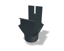 PREFA fyrkantigt utkast aluminium, bredd 86/80 mm för rör, Antracit P10 RAL 7016
