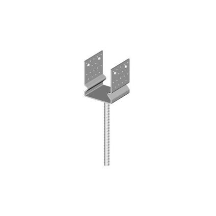 Förankringsfot för betong 14-04/120x120 vitzink / förpackning 1 st