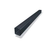 PREFA Fyrkantigt stuprör aluminium 100 x 100 mm, längd 3M, Antracit P10 RAL 7016