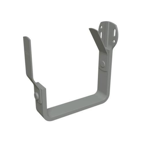 PREFA konsolkrok för fyrkantig takränna frontmonterad, bredd 120 mm, Ljusgrå P10 RAL 7005
