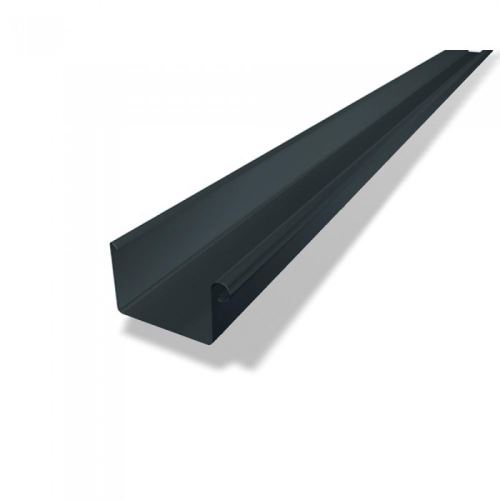PREFA hängränna, fyrkantig aluminiummodell, bredd 120 mm, längd 3M, Antracit P10 RAL 7016